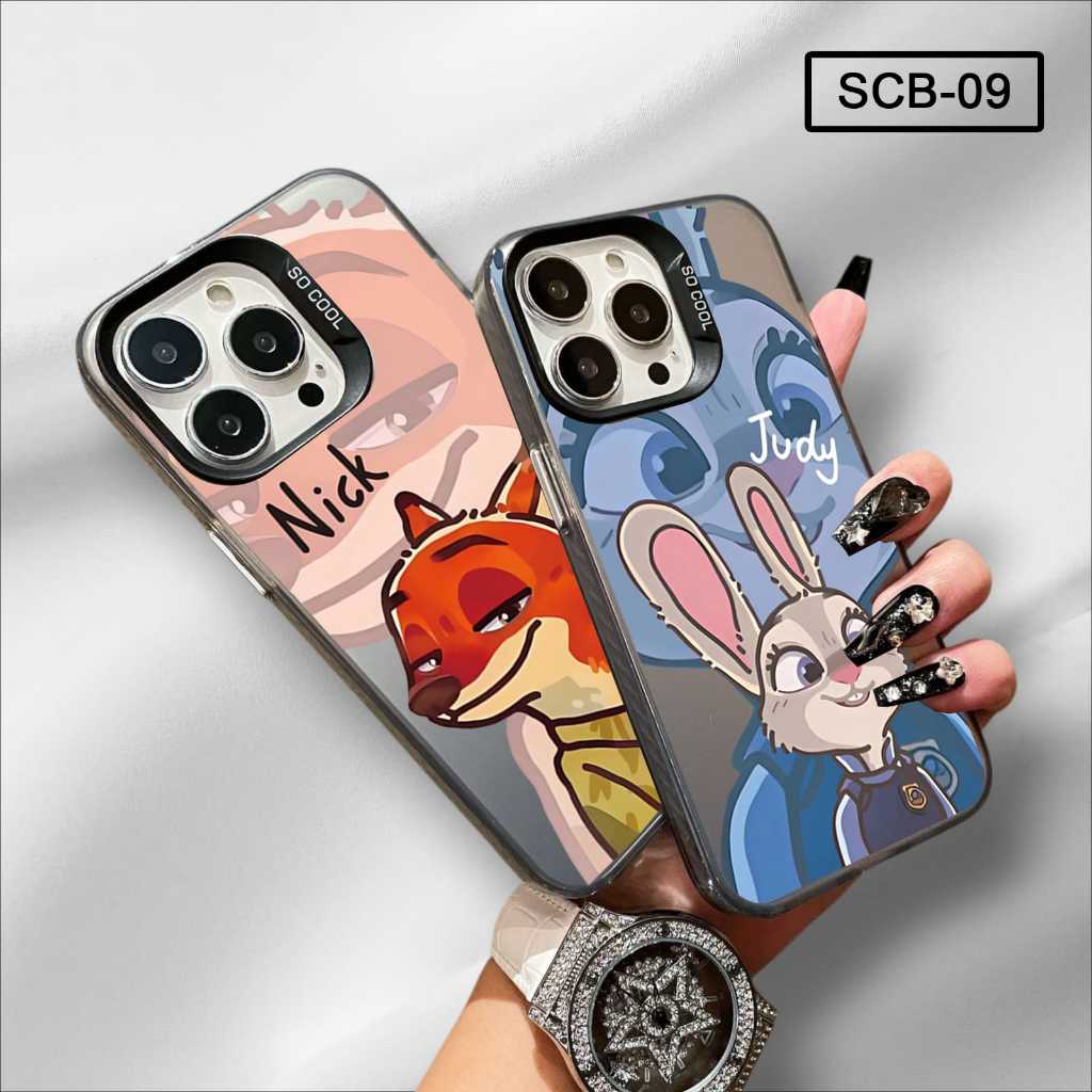 เคส iPhone 7 iPhone 8 iPhone 7 Plus iPhone 8 Plus iPhone X iPhone Xs iPhone Xr iPhone Xs Max iPhone 11 iPhone 11 Pro iPhone 11 Pro Max iPhone 12 iPhone 12 Mini iPhone 12 Pro iPhone 12 Pro iPhone 12 Pro Max Case ภาพการ์ตูน คู่รัก Nick กรกฎาคม โฮโลแกรม IMD 