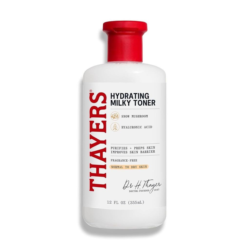 โทนเนอร์ผิวหิมะนม THAYERS มีเห็ดหิมะ Tremella Hyaluronic Acid โทนเนอร์บํารุงผิวหน้าสูตรอ่อนโยน เหมาะสําหรับผิวแห้งและแพ้ง่าย 355ml YFT6
