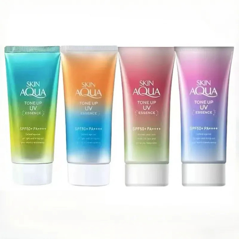 SKIN AQUA ครีมกันแดด Rainbow Isolation ครีมกันแดด SPF50 Facial Moisturizing UV Skincare Light Sensation กันน้ําและกันเหงื่อ ครีมกันแดดควบคุมความมัน