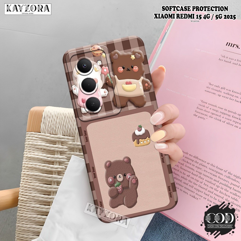 HP Xiaomi Redmi 15 4G/5G 2025 กรณีล่าสุด KAYZORA แฟชั่นกรณีการ์ตูน Softcase Xiaomi Redmi 15 5G/4G ซิลิโคน Pro ปลอกกล้อง Xiaomi Redmi 15 4G/5G เคสโทรศัพท์อุปกรณ์เสริมโทรศัพท์พรีเมี่ยม Mica เคสโทรศัพท์น่ารักกรณี เคสราคาถูก ซิโซร่า Hontinga ยางยืดหยุ่น