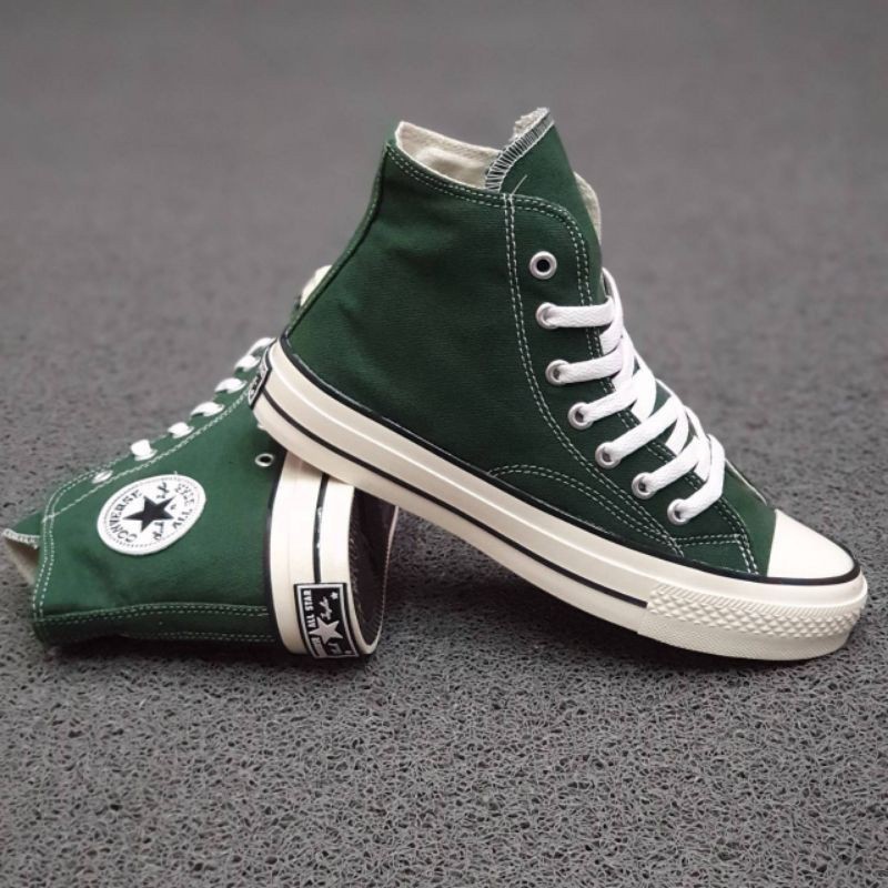 ราคาถูก converse 70s หญ ้ าสูงสีเขียวรองเท ้ าทหารกลอสนําเข ้ าคุณภาพ