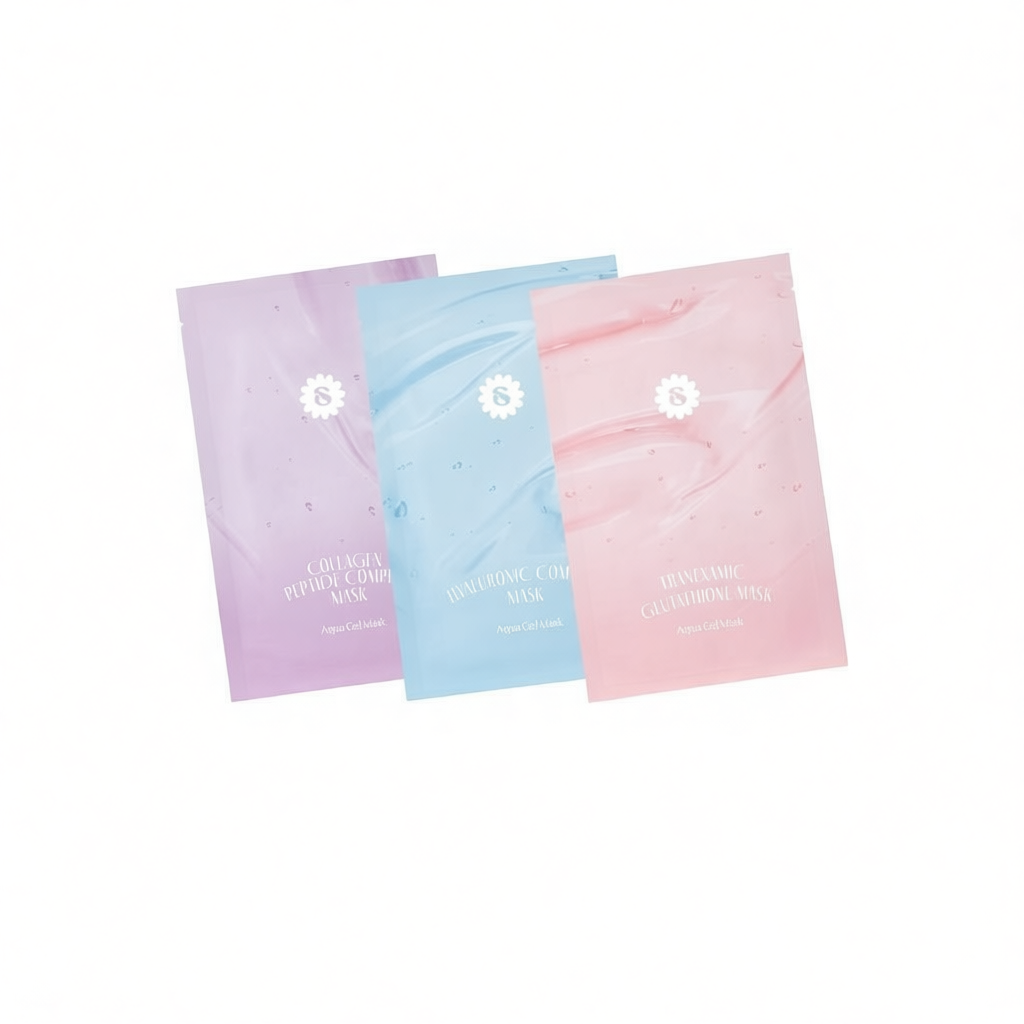 SUPERMOM l AQUA GEL MASK มาส์กชีท แผ่นบาง แนบหน้า MADE IN KOREA แบบซอง 1 แผ่น