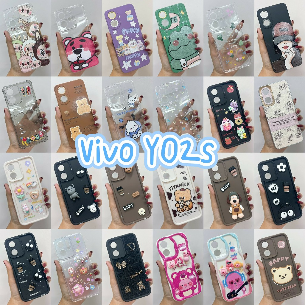 VivoY02s caseมีลายให้กำลังใจเลือกเยอะ ราคาถูกเคสลายการ์ตูนน่ารักสำหรับ Vivo Y02s วีโว้วาย02เอส caseสำหรับ Y02s