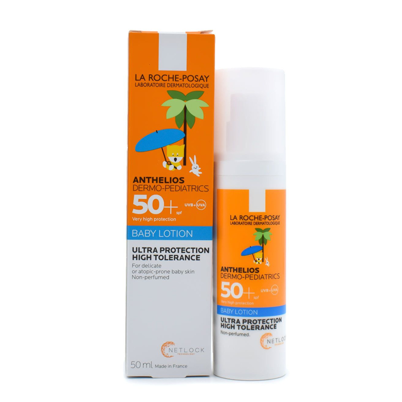 La Roche Posay Anthelios Dermo-Pediatrics Baby Lotion SPF50+ 50ml. ลาโรส แอนเทลิโอส เบบี้ โลชั่น กันแดด