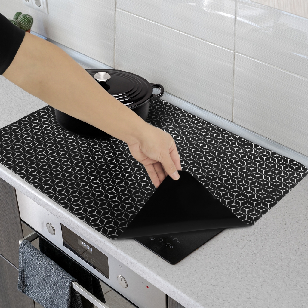 Induction Cooktop Mat Silicone Induction Cooker Covers Heat-resistant Induction Cooktop Protector Mat Non-Slip Cooktop S